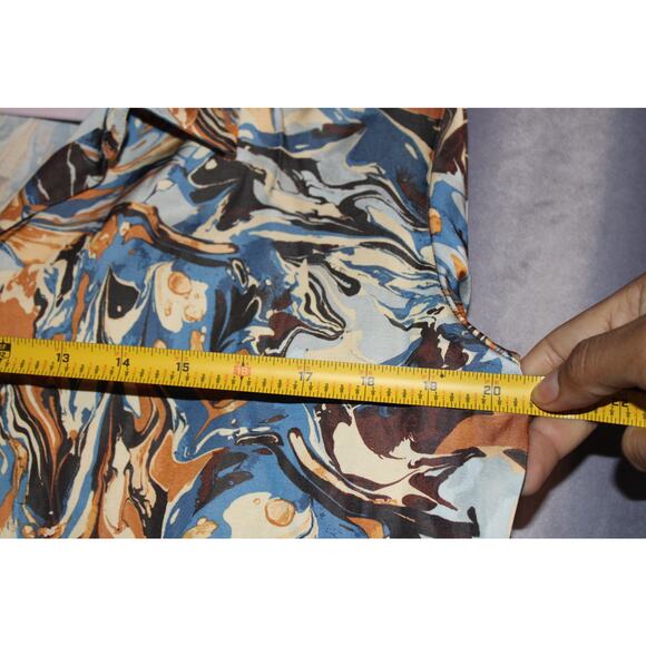 Abercrombie and Fitch Button Down Satin Abstract 70's Shirt Size S - Picture 3 of 5